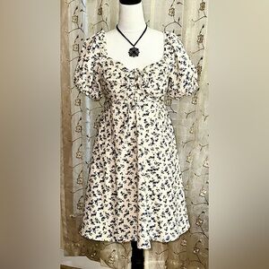 NWT And The Why Floral Print Puff Sleeve Dress Size Small